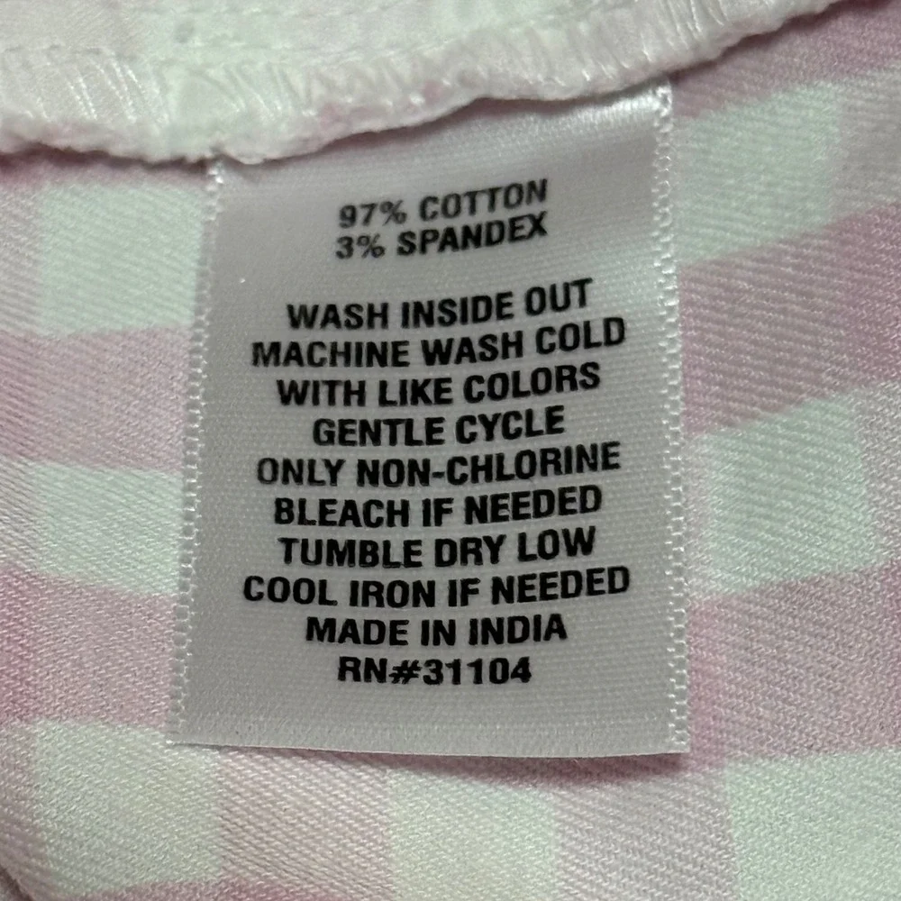 Crown & Ivy Shorts Shelby Scalloped Gingham 14 Pink - Picture 4 of 8